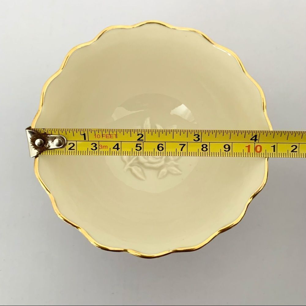 Lenox small rose bowl with gold trim - Picture 3 of 5